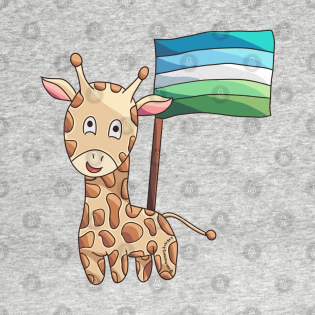 Gay Male Pride Flag Giraffe by nonbeenarydesigns